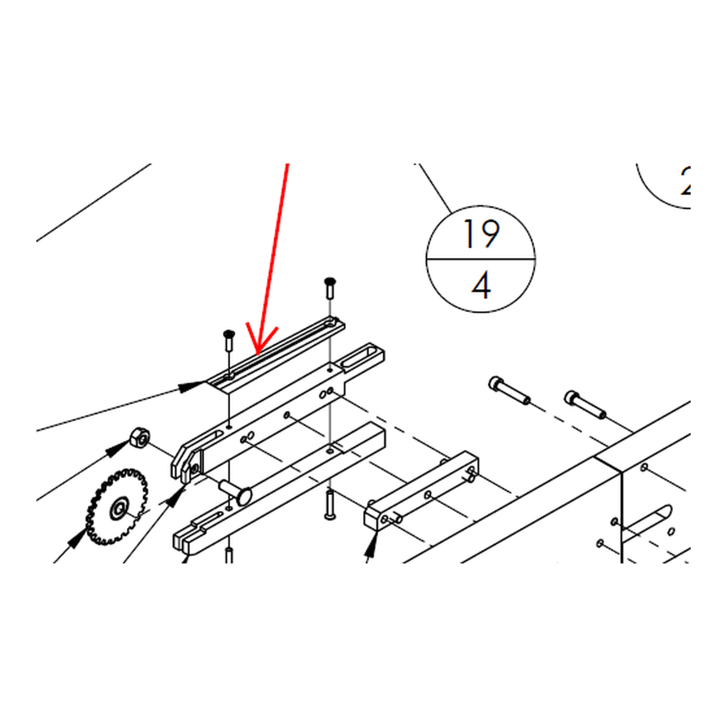 Upper Rear Pusher Chain Guide - 18005-006