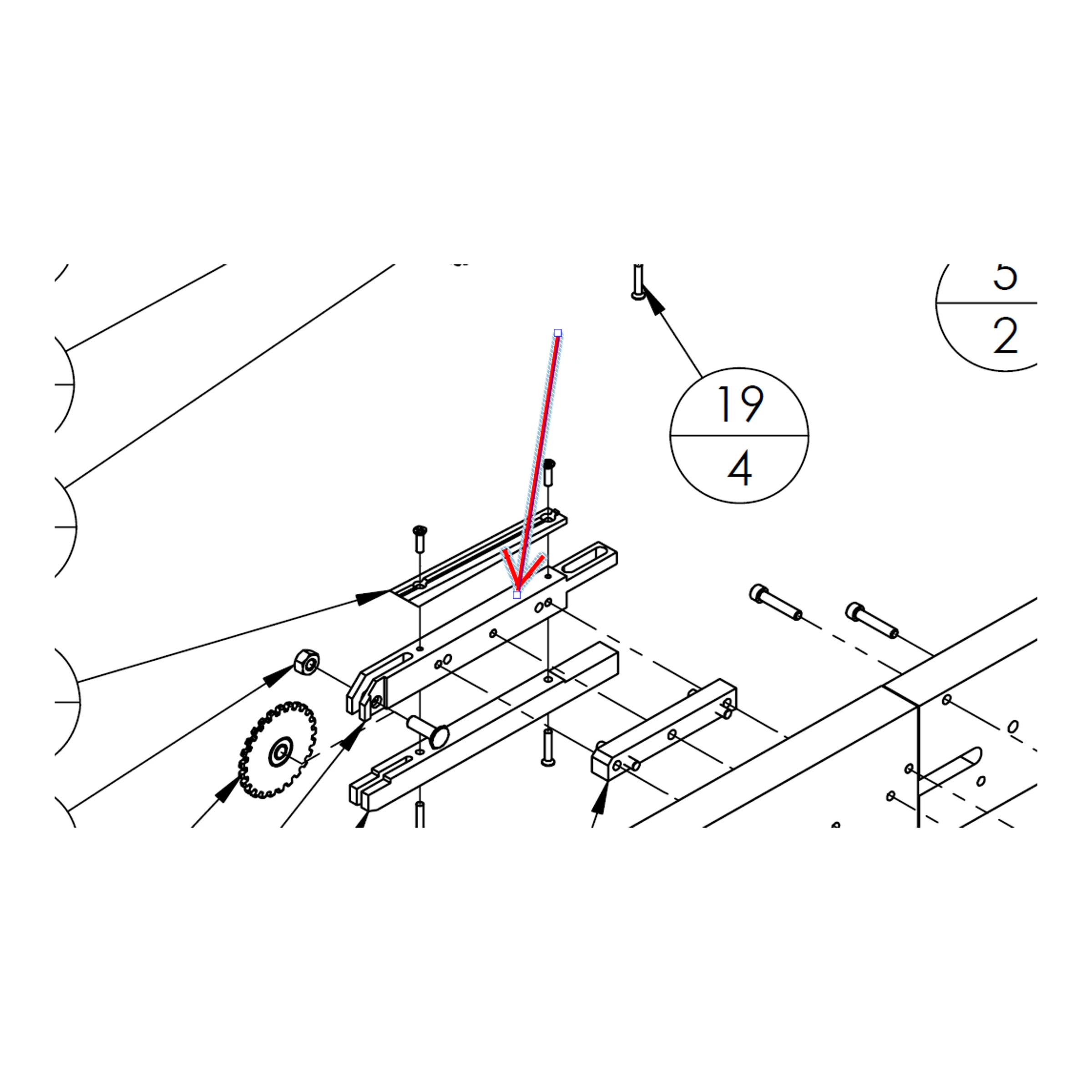 Right-Hand Idler Mounting Bar - 18008-007